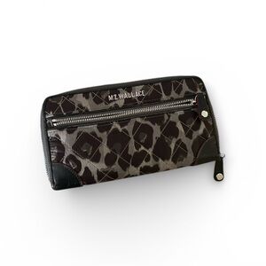 MZ Wallace Crosby Slim Continental Wallet in quilted leopard print